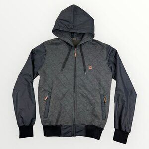 Corazzo Mens Small Quilted Fleece Lined Hooded Jacket Riding Made In Turkey Grey